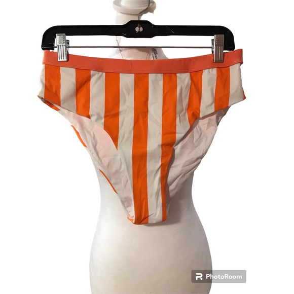 Striped Large 2 piece New High Waisted Bikini Set - Picture 5 of 12